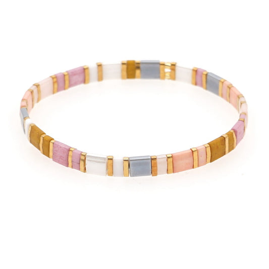 Beginner’s Pastel Tila Bead Stretch Bracelet Kit