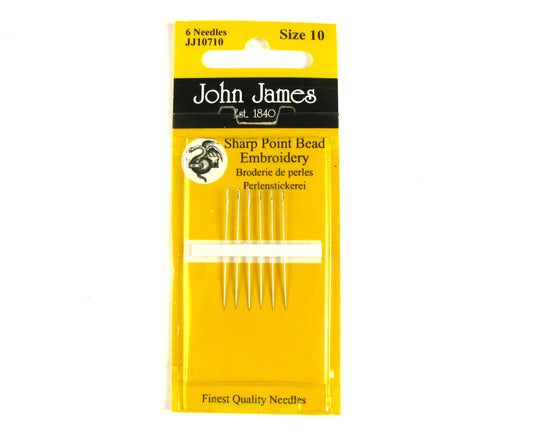 Bead Embroidery Needles Size 10 – Pack of 6