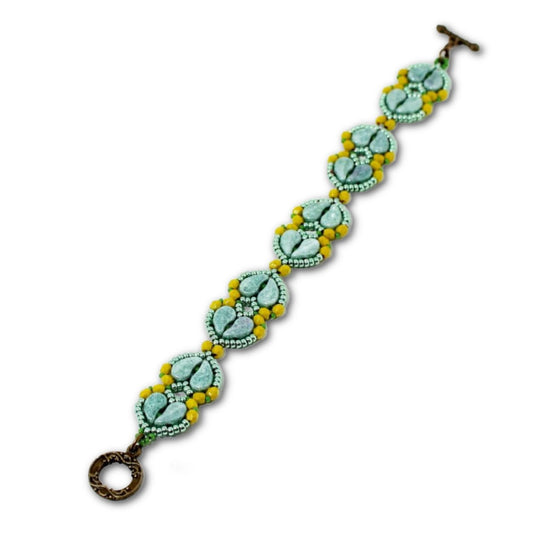Side by Side Bracelet Pattern by Debora Hodoyer - Instant Download or Printed Copy image 0
