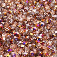 4mm Czech Fire Polish – 00030/29501 – Crystal Sliperet x 100