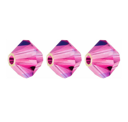 4mm Preciosa Bicones - Fuchsia - Pack of 30