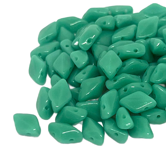 GemDuo 2-Hole 5x8mm – Opaque Turquoise Green – 5g