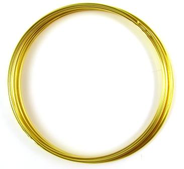 Gold Plated Bracelet Memory Wire – 12 Turns – 2 Inch Diameter - Reduced - Slight Tarnishing