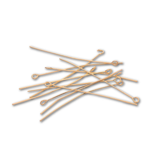 2 Inch Gold Plated Eyepins – Bag of 50