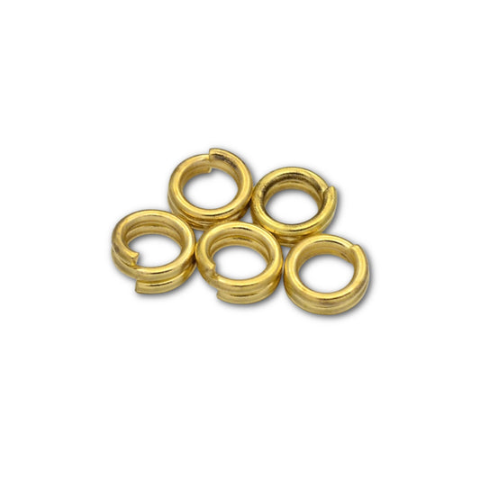 Gold Plated 4mm Split Rings - Pack of 50
