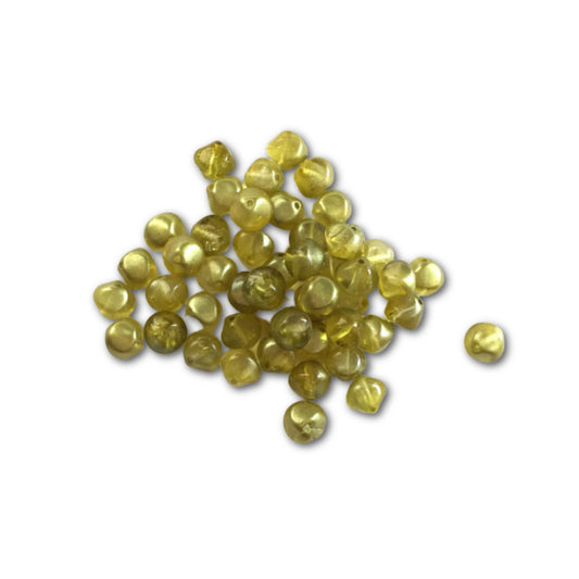 Jablonex Recycled - 10mm Organic Bicone - Green & Yellow - Pack of 10