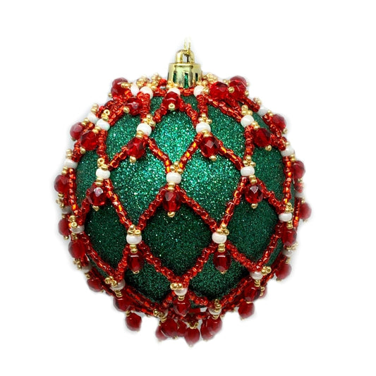 Netted Beaded Bauble - Instant Download or Printed Copy
