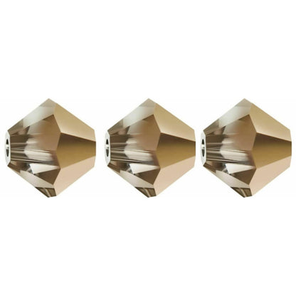 3mm Preciosa Bicones – Half Aurum – Pack of 30