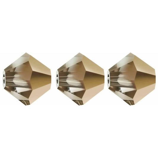3mm Preciosa Bicones – Half Aurum – Pack of 30