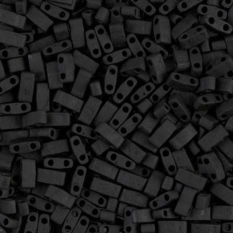 Miyuki Half Tila Beads - 5g Bag – Matte Black