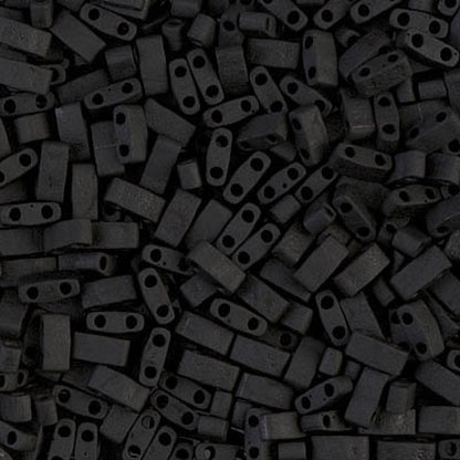 Miyuki Half Tila Beads - 5g Bag – Matte Black - HTL0401F