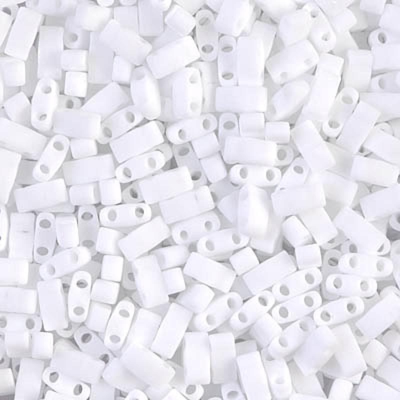 Miyuki Half Tila Beads - 5g Bag – Matte White - HTL0402F