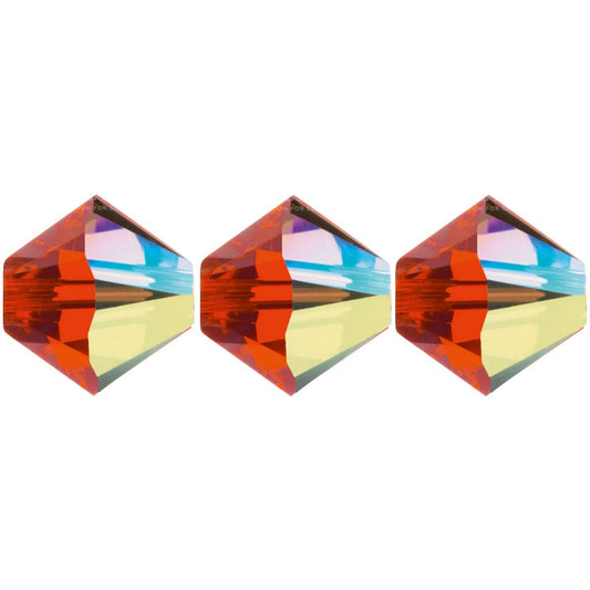 4mm Preciosa Bicones – Hyacinth AB – Pack of 30