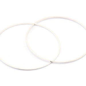 Silver Plated – 50mm Ring – Per Piece
