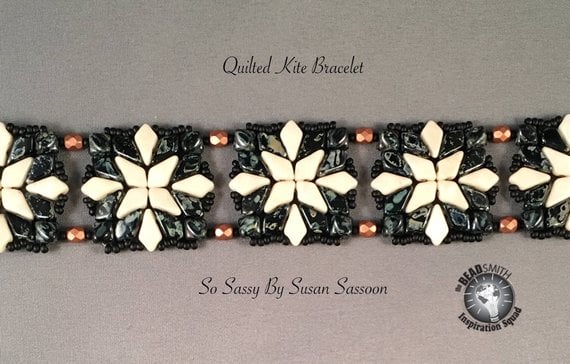 Quilted Kite Bracelet Pattern - Downloadable