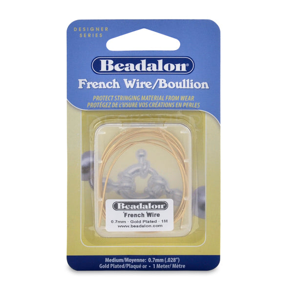 Beadalon Gold Colour French Wire – 0.7mm - 1 Meter