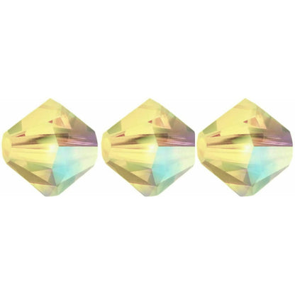 4mm Preciosa Bicones – Jonquil Yelow AB2X  – Pack of 30