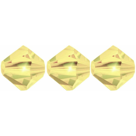 3mm Preciosa Bicones – Jonquil Yellow – Pack of 30