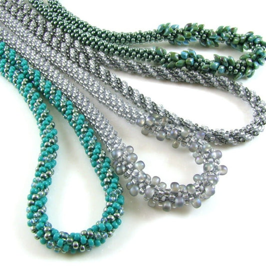Kumihimo Beaded Necklace Patterns - Instant Download or Printed Copy
