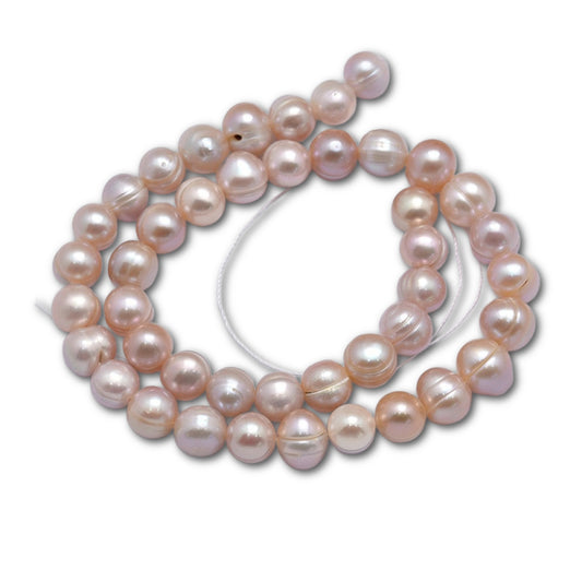 9-10mm Lavender Freshwater Pearl Strand – Approx 40 Beads