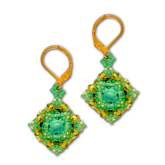 Sparkle Square Earring Kit by Ruxandra Puscas - Lemon Grass