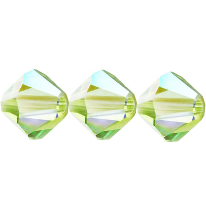 4mm Preciosa Bicones – Limecicle AB2X – Pack of 30