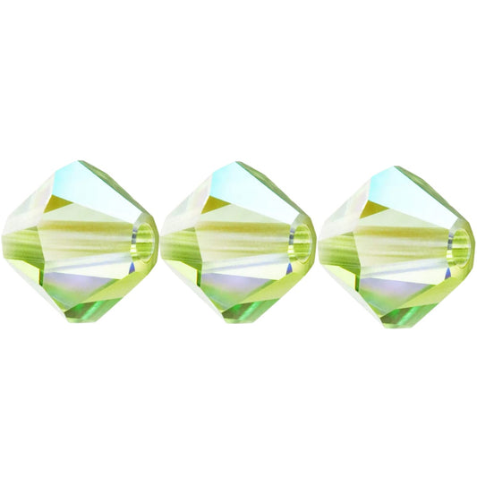 4mm Preciosa Bicones – Limecicle AB2X – Pack of 30