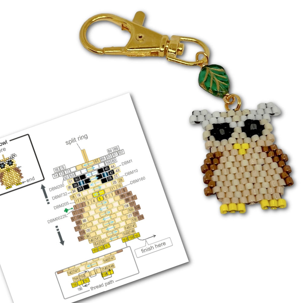Miyuki Brick Stitch Little Owl Pattern - Instant Download or Printed Copy