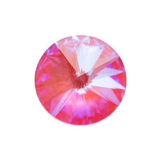 Aurora Rivoli 12mm Chaton - Crystal Lotus Pink Delite