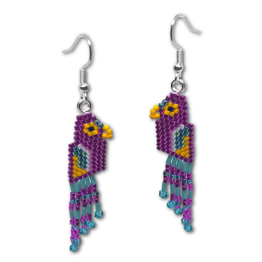 Parrot Earring Kit – Magenta Macaw