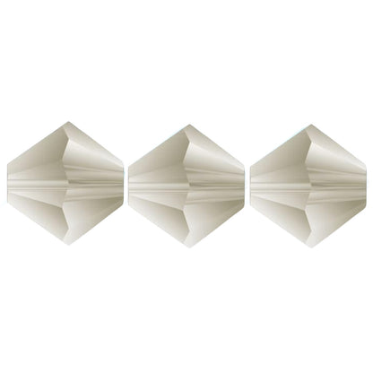 4mm Preciosa Bicones - Matte Black Diamond - Pack of 30