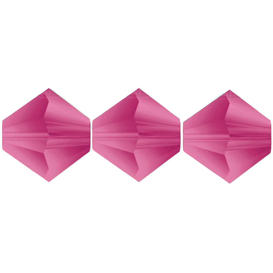 4mm Preciosa Bicones - Matte Fuchsia - Pack of 30