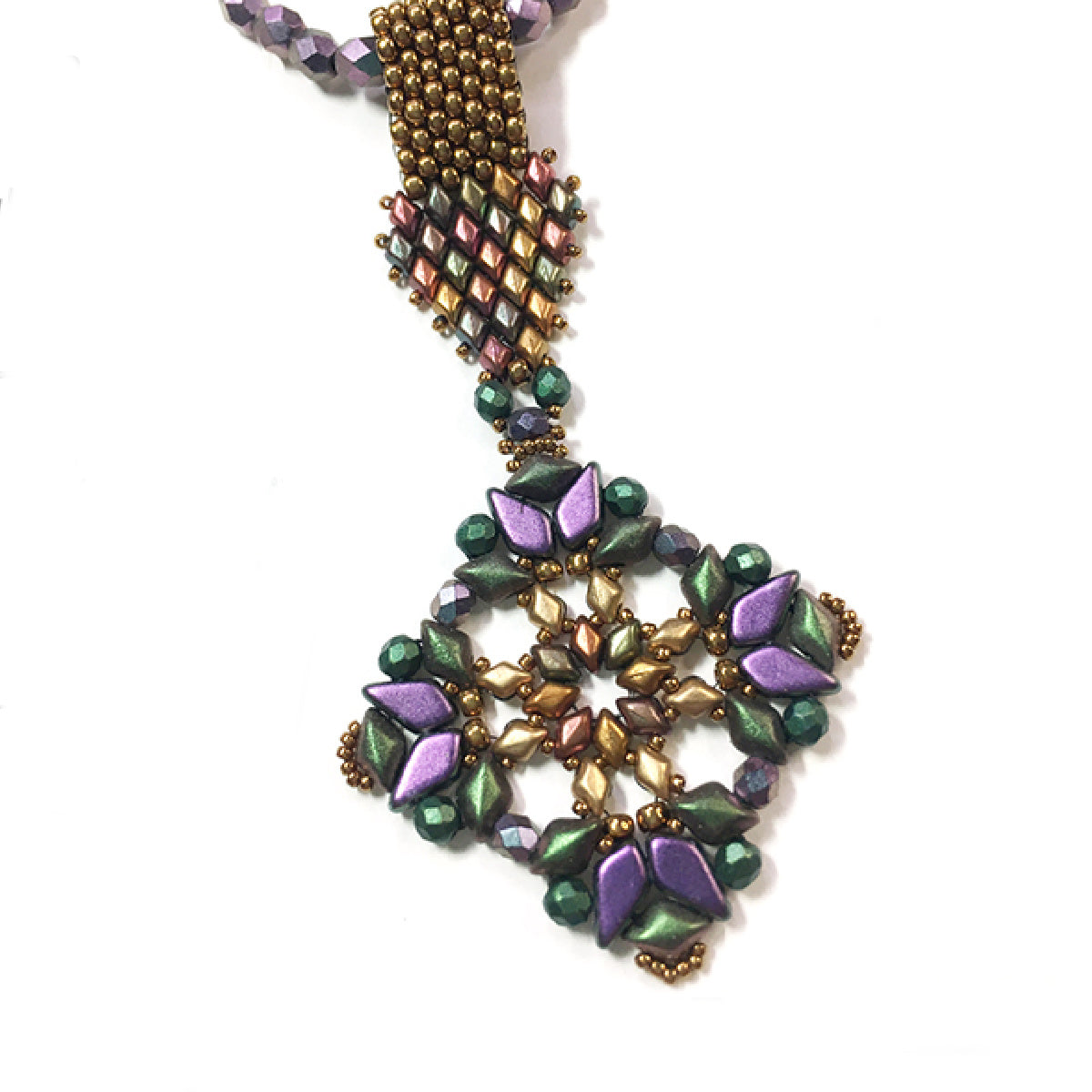 Medalia Pendant Pattern by Leslie Rogalski - Instant Download or Printed Copy