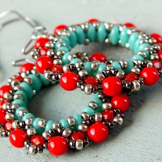 MiniDuo Hoop Earring Pattern - Instant Download or Printed Copy