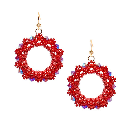 Party Red Hoop Earring Kit