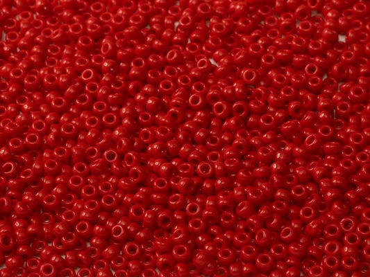 11/0 Miyuki Seed Beads - 25g Bag – Opaque Red - Colour 408
