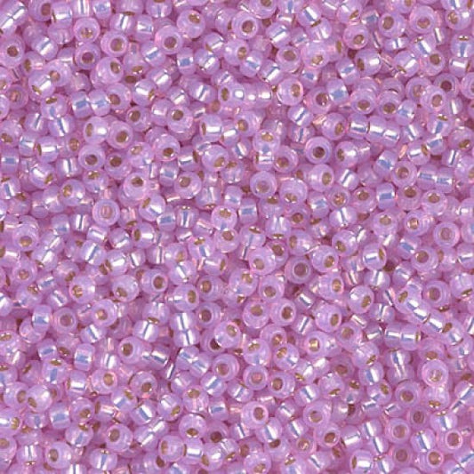 11/0 Miyuki Seed Beads 25g Bag – Dyed Hot Pink Silver Lined Alabaster - Colour 644