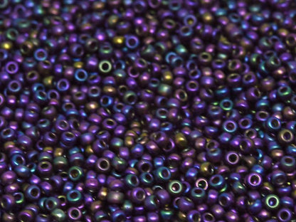 11/0 Miyuki Seed Beads 25g Bag – Frosted Opaque Glazed Grape - Colour 2292