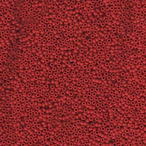 15/0 Miyuki Seed Beads - 5g Bag – Matte Opaque Red - Colour 408F