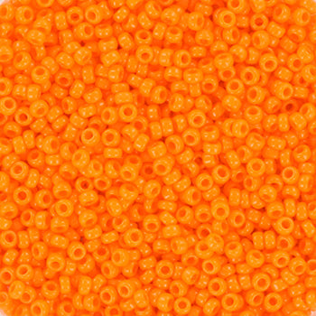 15/0 Miyuki Seed Beads - 5g Bag - Opaque Tangerine - Colour 405