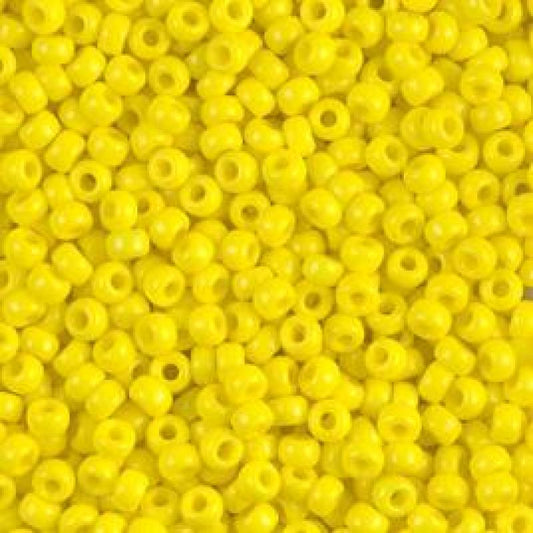 6/0 Miyuki Seed Beads - 25g Bag – Opaque Yellow - Colour 404