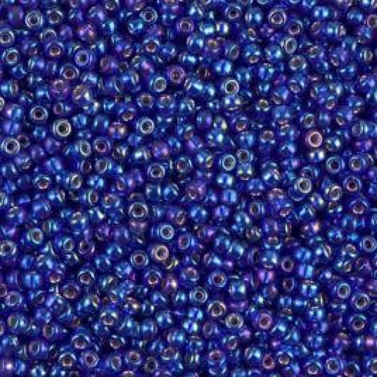 15/0 Miyuki Seed Beads - 5g Bag – Silver Lined Cobalt AB - Colour 1020
