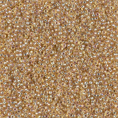 15/0 Miyuki Seed Beads - 5g Bag – Silver Lined Gold AB - Colour 1003
