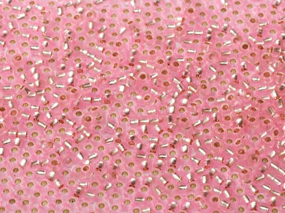 11/0 Miyuki Seed Beads - 25g Bag – Silver Lined Pink - Colour 22