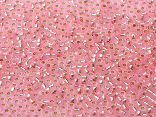 11/0 Miyuki Seed Beads - 25g Bag – Silver Lined Pink - Colour 22