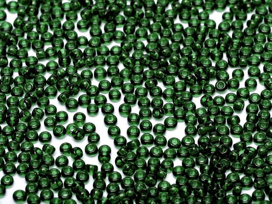 11/0 Miyuki Seed Beads - 25g Bag – Transparent Dark Emerald - Colour 156