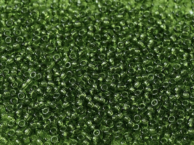 11/0 Miyuki Seed Beads - 25g Bag – Transparent Olive Green - Colour 158
