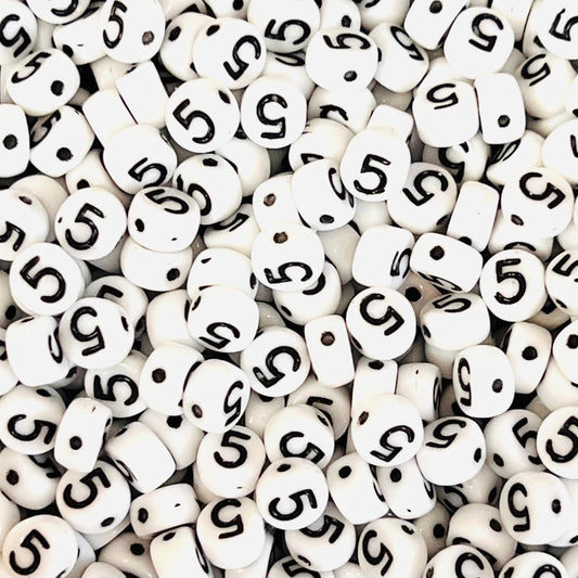 Czech Glass Number Bead - 5