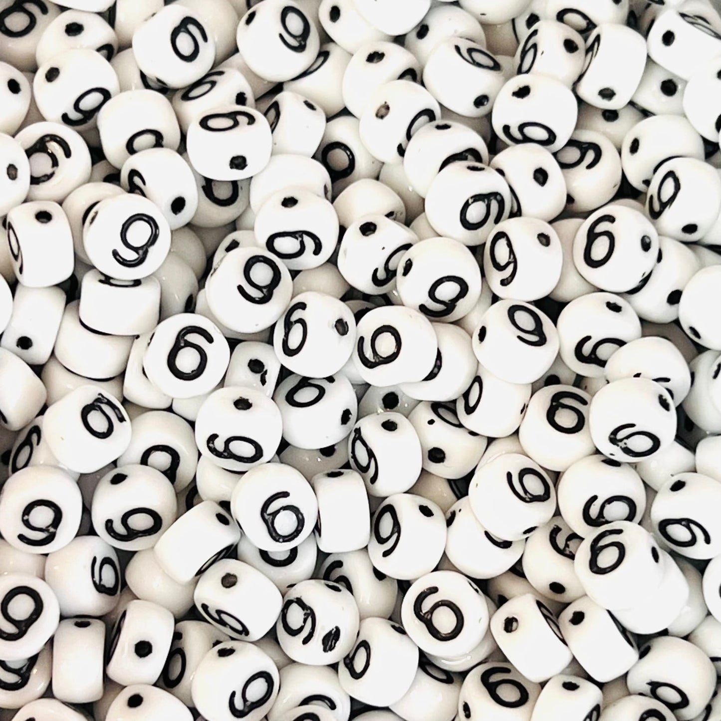 Czech Glass Number Bead - 6