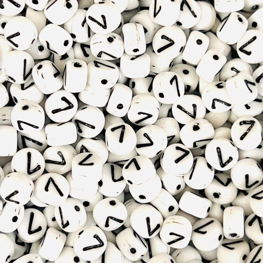 Czech Glass Number Bead - 7